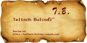 Teltsch Bulcsú névjegykártya
